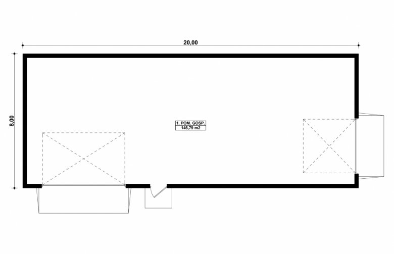 Projekt domu nowoczesnego G112 - Budynek gospodarczy - 