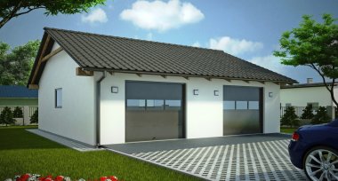 Projekt domu G113 - Budynek garażowy