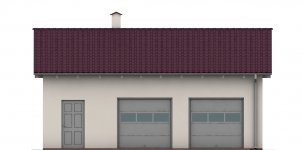 Elewacja projektu G114 - Budynek garażowo - gospodarczy  - 1