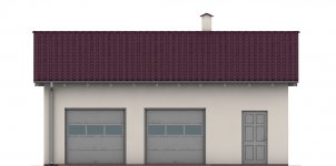 Elewacja projektu G114 - Budynek garażowo - gospodarczy  - 1 - wersja lustrzana