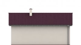 Elewacja projektu G114 - Budynek garażowo - gospodarczy  - 4 - wersja lustrzana