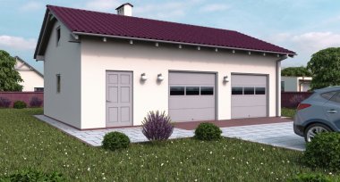 Projekt domu G114 - Budynek garażowo - gospodarczy 