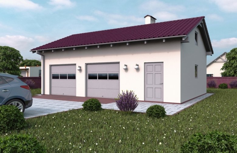 Projekt domu energooszczędnego G114 - Budynek garażowo - gospodarczy 