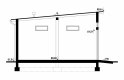Projekt domu energooszczędnego G115 - Budynek garażowy - przekrój 1