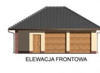 Elewacja projektu G33 garaż dwustanowiskowy z pomieszczeniem gospodarczym - 1