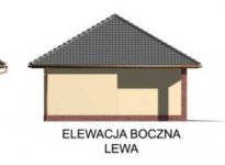 Elewacja projektu G33 garaż dwustanowiskowy z pomieszczeniem gospodarczym - 2