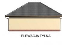 Elewacja projektu G33 garaż dwustanowiskowy z pomieszczeniem gospodarczym - 3