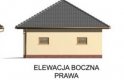 Projekt garażu G33 garaż dwustanowiskowy z pomieszczeniem gospodarczym - elewacja 4