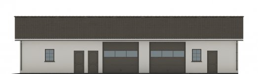 Elewacja projektu G89 - Budynek garażowo - gospodarczy - 2 - wersja lustrzana
