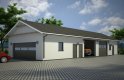 Projekt domu energooszczędnego G89 - Budynek garażowo - gospodarczy - wizualizacja 0