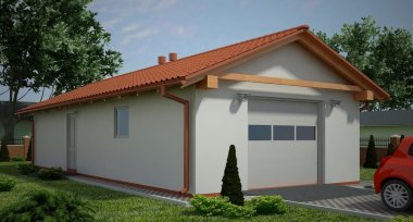 Projekt domu G90 - Budynek garażowo - gospodarczy