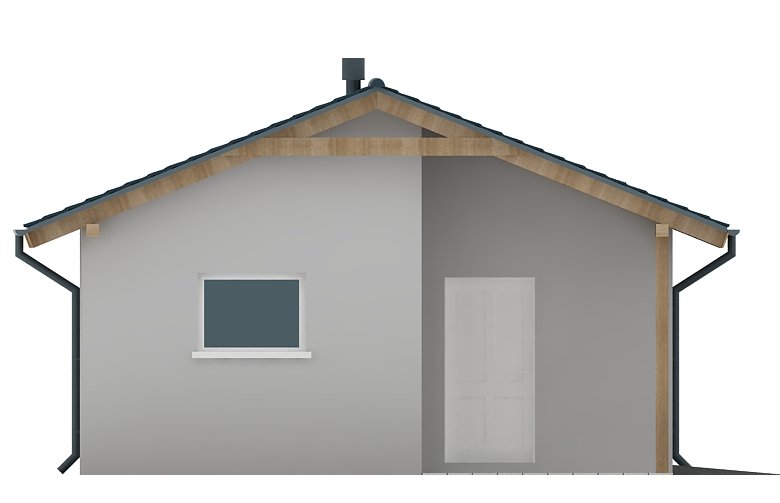 Projekt domu energooszczędnego G91 - Budynek garażowy - elewacja 2