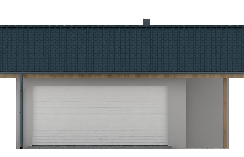 Projekt domu energooszczędnego G91 - Budynek garażowy - elewacja 1