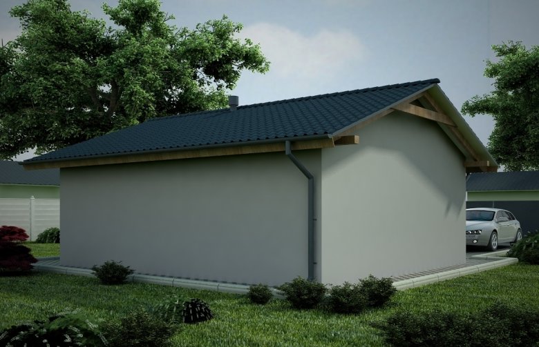 Projekt domu energooszczędnego G91 - Budynek garażowy