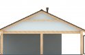 Projekt domu energooszczędnego G94 - Budynek garażowy z wiatą - elewacja 3