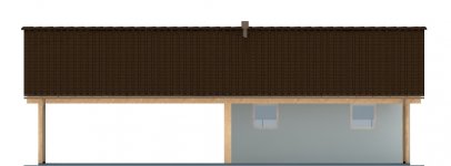 Elewacja projektu G94 - Budynek garażowy z wiatą - 4