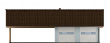 Elewacja projektu G94 - Budynek garażowy z wiatą - 1 - wersja lustrzana