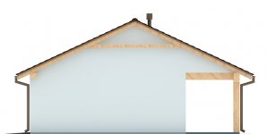 Elewacja projektu G94 - Budynek garażowy z wiatą - 2 - wersja lustrzana