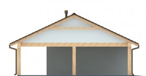 Elewacja projektu G94 - Budynek garażowy z wiatą - 3 - wersja lustrzana