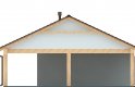 Projekt domu energooszczędnego G94 - Budynek garażowy z wiatą - elewacja 3