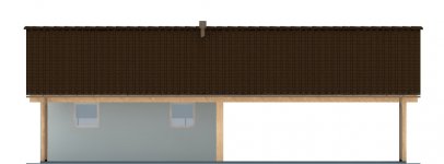 Elewacja projektu G94 - Budynek garażowy z wiatą - 4 - wersja lustrzana