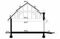 Projekt domu energooszczędnego G95 - Budynek garażowo - gospodarczy - przekrój 1