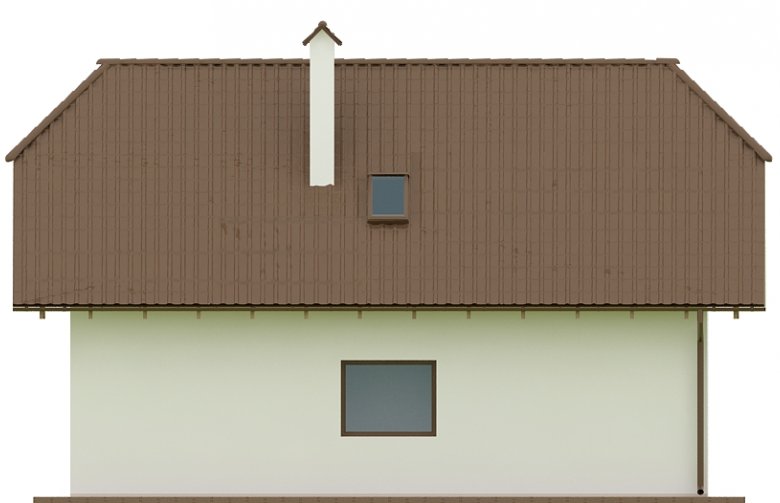 Projekt domu energooszczędnego G98 - Budynek garażowo - gospodarczy - elewacja 4