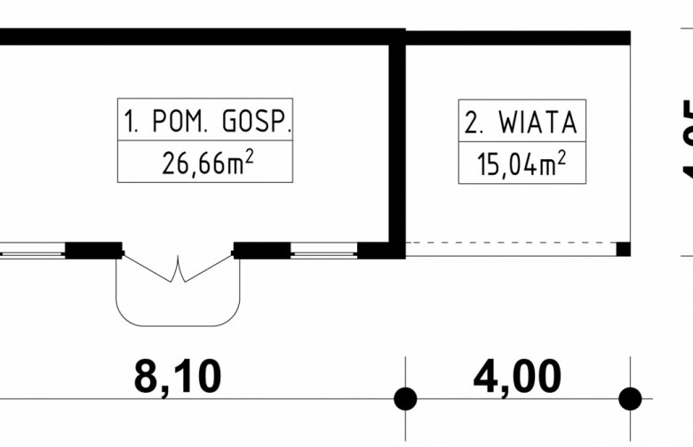 Projekt domu nowoczesnego G99 - Budynek gospodarczy - 