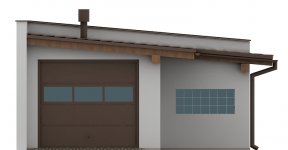 Elewacja projektu G100 - Budynek garażowo - gospodarczy - 1 - wersja lustrzana