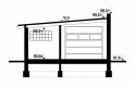 Projekt domu energooszczędnego G100 - Budynek garażowo - gospodarczy - przekrój 1
