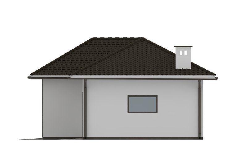 Projekt domu energooszczędnego G101 - Budynek garażowo - gospodarczy - elewacja 3