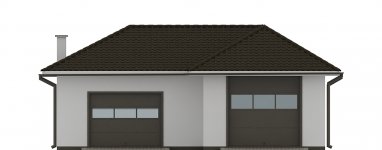 Elewacja projektu G101 - Budynek garażowo - gospodarczy - 1 - wersja lustrzana