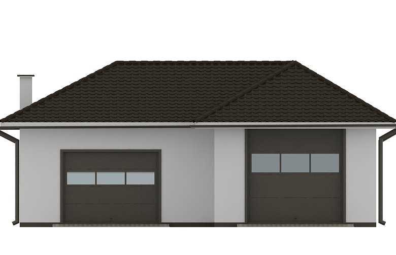 Projekt domu energooszczędnego G101 - Budynek garażowo - gospodarczy - elewacja 1