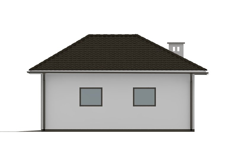 Projekt domu energooszczędnego G101 - Budynek garażowo - gospodarczy - elewacja 2