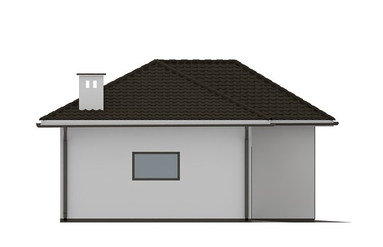 Projekt domu energooszczędnego G101 - Budynek garażowo - gospodarczy - elewacja 3
