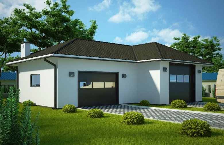 Projekt domu energooszczędnego G101 - Budynek garażowo - gospodarczy