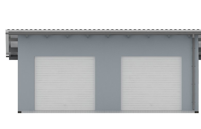 Projekt domu energooszczędnego G102 - Budynek garażowy - elewacja 1