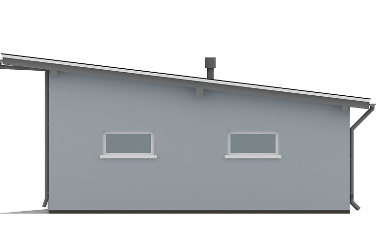 Projekt domu energooszczędnego G102 - Budynek garażowy - elewacja 3