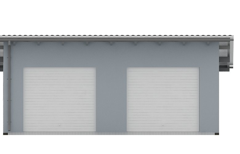 Projekt domu energooszczędnego G102 - Budynek garażowy - elewacja 1