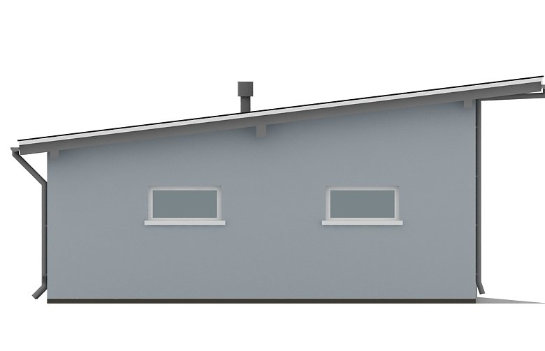 Projekt domu energooszczędnego G102 - Budynek garażowy - elewacja 3