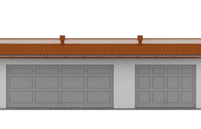 Projekt domu energooszczędnego G103 - Budynek garażowy - elewacja 1