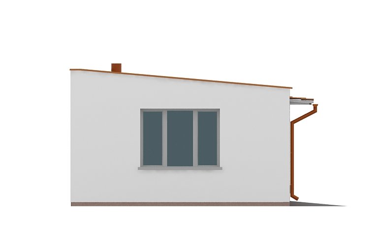 Projekt domu energooszczędnego G103 - Budynek garażowy - elewacja 2