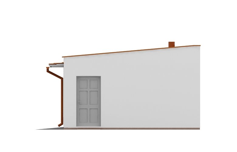 Projekt domu energooszczędnego G103 - Budynek garażowy - elewacja 3
