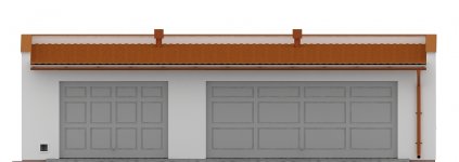 Elewacja projektu G103 - Budynek garażowy - 1 - wersja lustrzana
