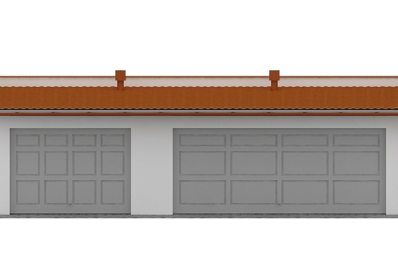 Projekt domu energooszczędnego G103 - Budynek garażowy - elewacja 1