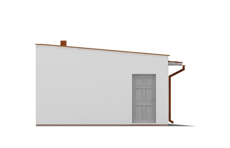 Projekt domu energooszczędnego G103 - Budynek garażowy - elewacja 3