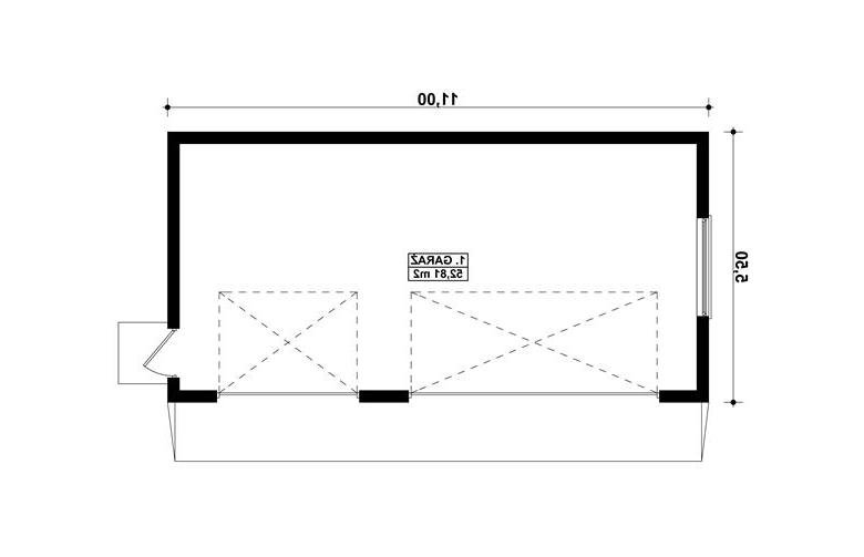 Projekt domu energooszczędnego G103 - Budynek garażowy - 