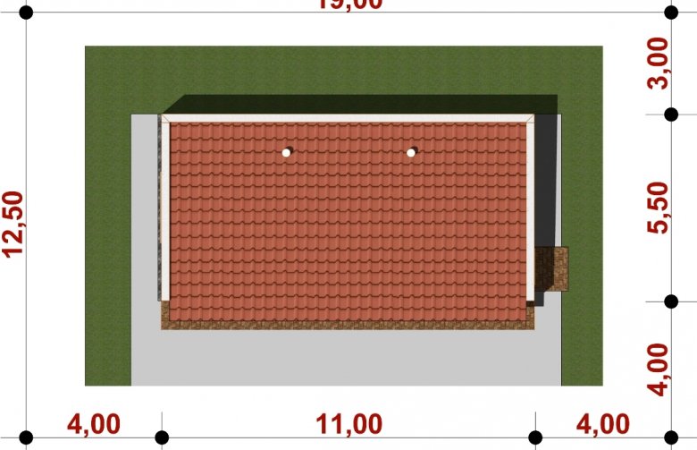 Projekt domu energooszczędnego G103 - Budynek garażowy - Usytuowanie