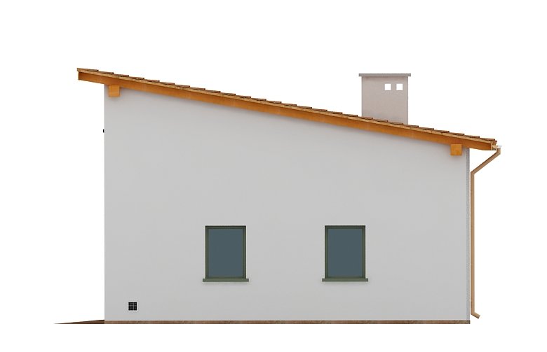 Projekt domu energooszczędnego G104 - Budynek garażowo - gospodarczy - elewacja 3