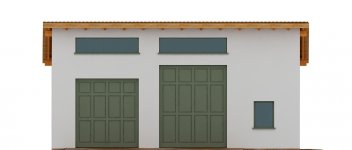 Elewacja projektu G104 - Budynek garażowo - gospodarczy - 1 - wersja lustrzana